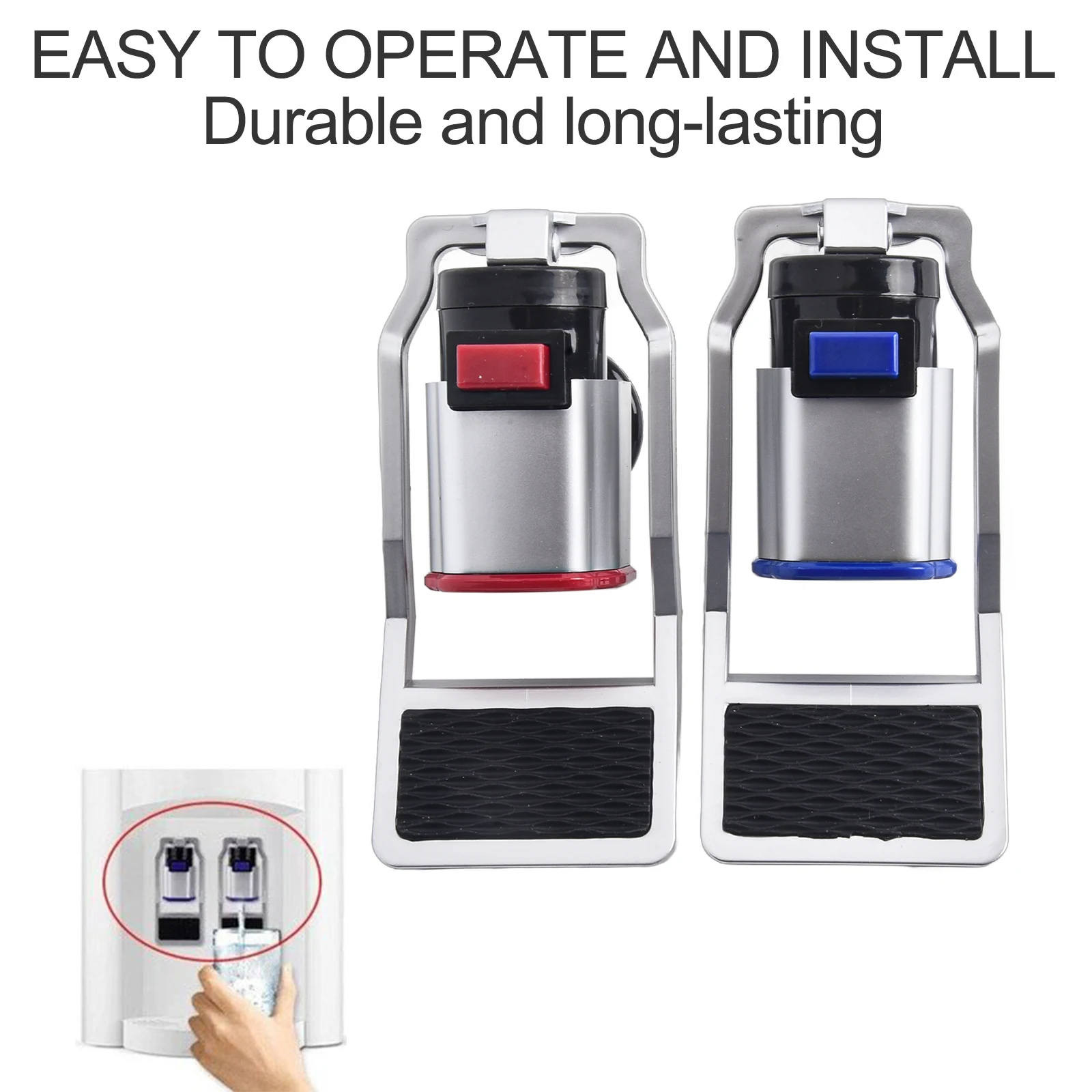 Hot & Cold Water Dispenser Machine Faucet Plastic Output Replacement Parts Set 2Pcs Switches + 2Pcs Connectors