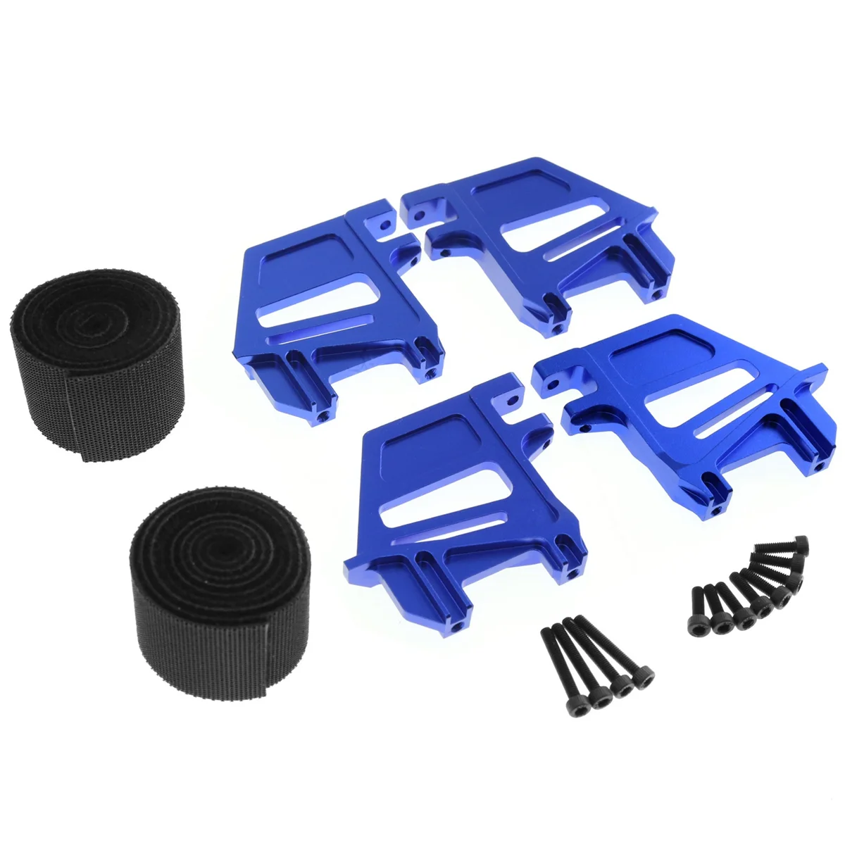 Tall Battery Holder Mount Hold Down with Battery Strap for Traxxas 1/5 X-Maxx XMaxx 6S 8S RC Car Upgrade Part Blue