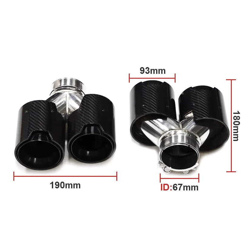 Quad Carbon Fiber Exhaust Tip For BMW F10 F11 535d 535i 640i 640d Up To G30 G31 Car Exhaust System Nozzle Tailpipe