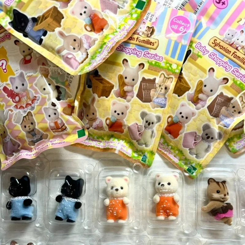 Japan Sylvanian Kawaii Camping Forest Dress Up Baby Doll Cute Anime Figrues Room Ornaments Families Birthday Flocking Toy Gift