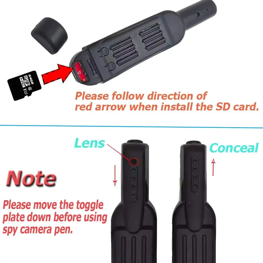 Pen Mini Camera Full HD 1080P Secret Camera Wearable Body Pen Camera Digital Mini DVR Small DV Camcorder Support hidden TF card