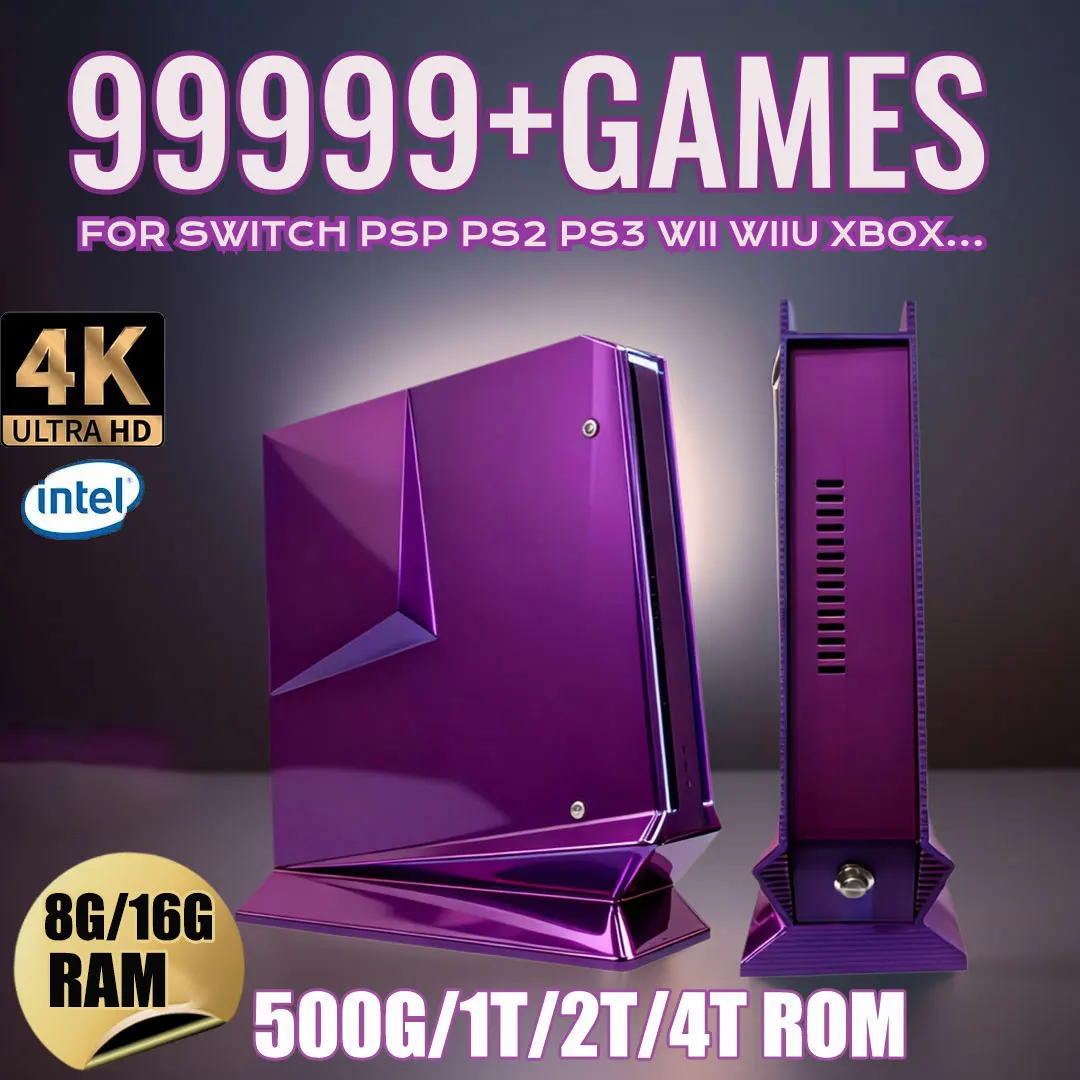 

Игровая консоль G3 Pro Retro с двумя системами и более 99999 играми для SWITCH/PS3/WIIU/WII/PS2, 60+ эмуляторов, беспроводные контроллеры 2/4T