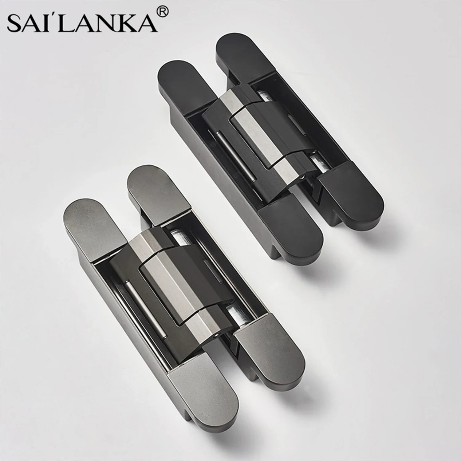 SAILANKA 2024 Invisible Hydraulic Hinge Concealed Hidden 180 Degree Swing Hinge Door Close Mortise Mount Concealed Cross Hinge