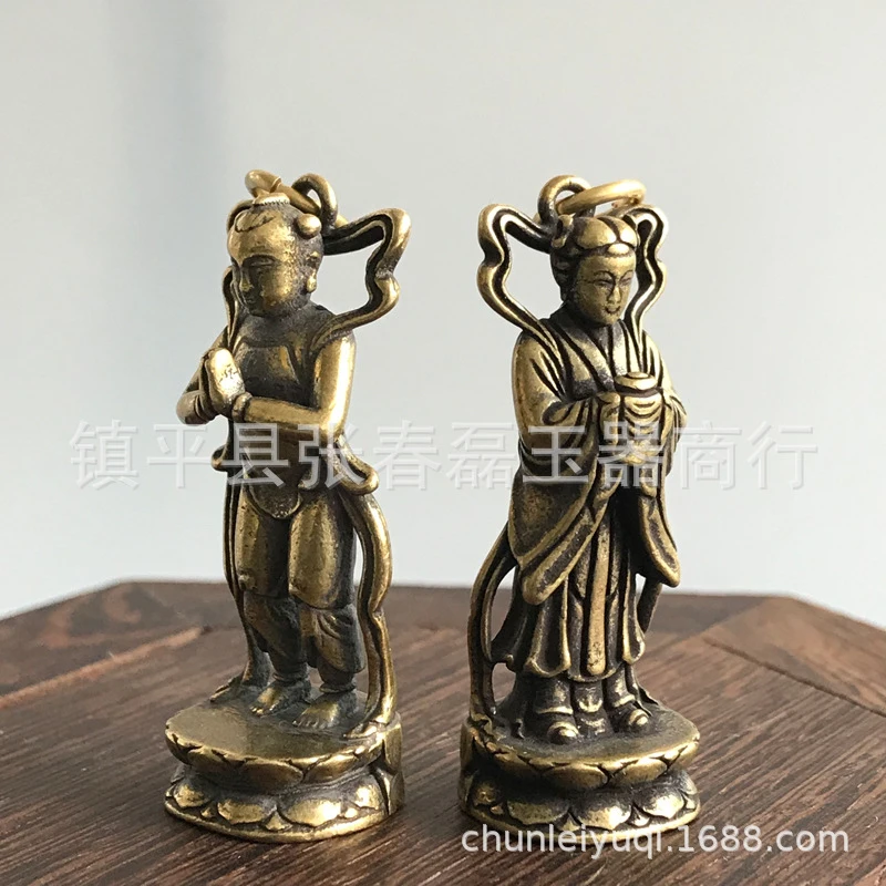's Figurine: Vintage Character Creative Ornament, Children's Gift Brass Craft