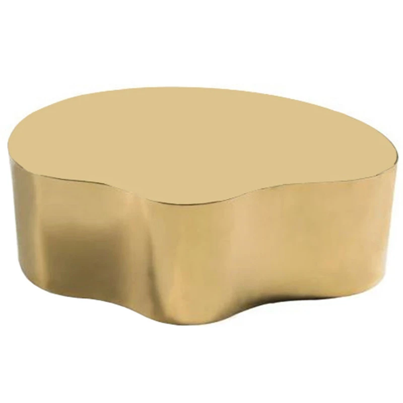 Stainless steel titanium mirror elliptical special-shaped Side table creative personality Coffee Table
