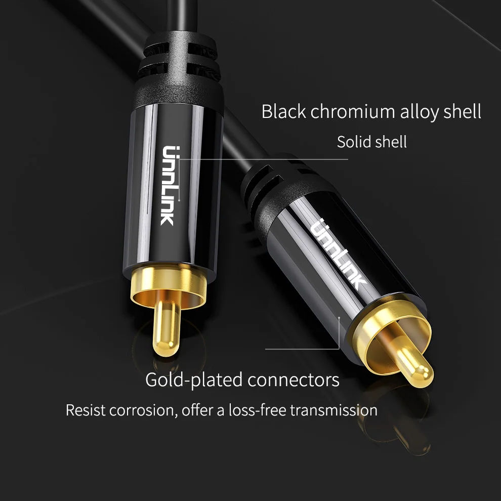 Kabel koncentryczny Unnlink HiFi 5.1 SPDIF 1m 1.5m 2m 3m 5m 8m 10m kabel wideo do telewizora głośnik wzmacniacz Soundbar