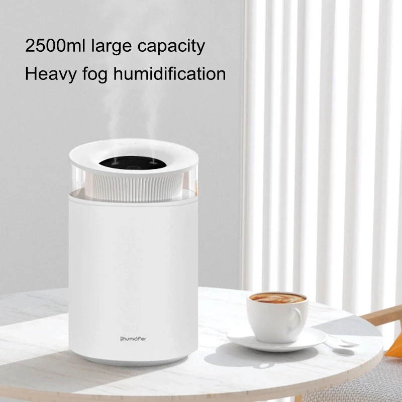 2500ml Household Large Capacity USB Ultrasonic Cool Mist Aromatherapy Essential Oil Air Humidifier Diffuser with LED Night Light