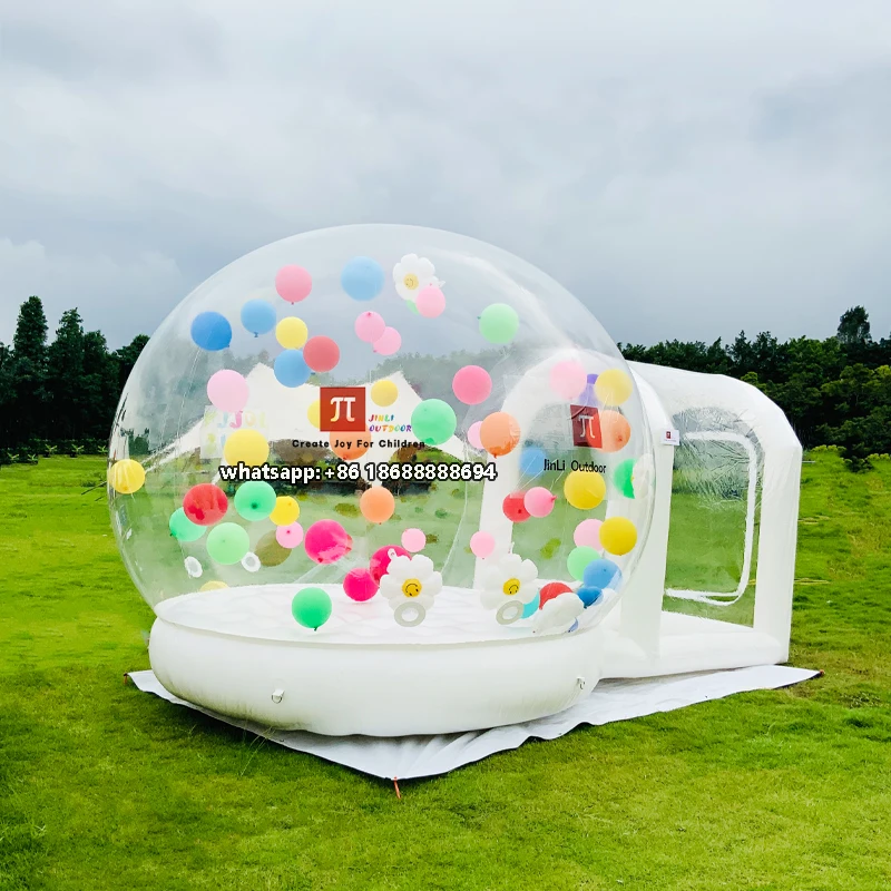 【JINLI TOYS】Inflatable bubble house, bubble tent, transparent PVC dome house with balloons, free shipping for children\'s indoor