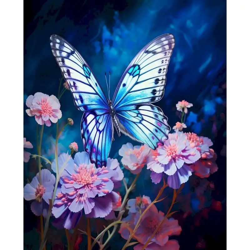 

RUOPOTY Diy 5d Diamond Painting Pink Flowers Kits Full Round/Square Diamond Rhinestone Cross Stitch Handmade Gift