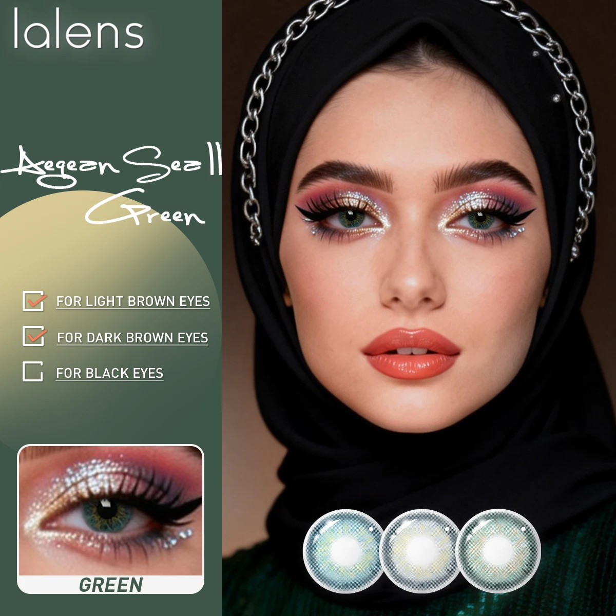 Lalens Butterfly Blue Tägliche Schönheits-Naturfarbene Kontaktlinsen mit Sehstärke für ganztägigen Komfort und Augen-Make-up-Zubehör