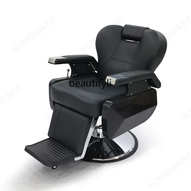 

LXUomini europei retrò, parrucchiere, barbiere, poltrona reclinabile per testa a olio, sedia per taglio capelliSSS