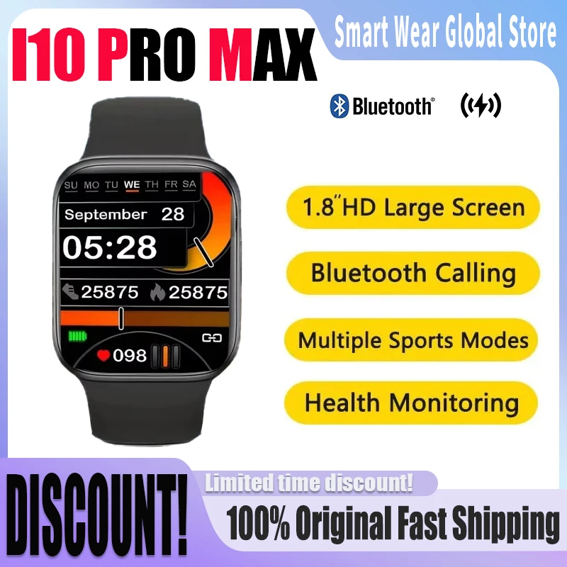 

Новые оригинальные умные часы для мужчин I10 Pro Max Series 10, часы на заказ, спортивные водонепроницаемые часы для женщин и мужчин