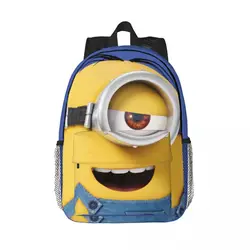 Like-Minion-s-Style New Fashion High Capacity Waterproof College Backpack Trendy Laptop Travel Book Bag 15inch