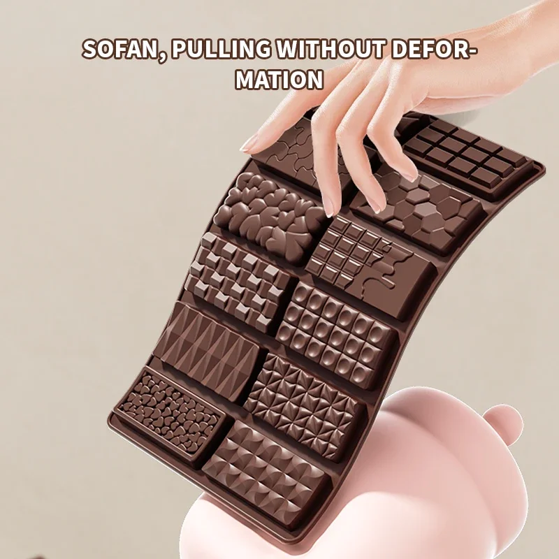 Dubai Chocolate Mold Bar Pistachio Chocolate Bar Silicone Thick Mold for Filling Bars, Largecandy Bar Mold for Filling