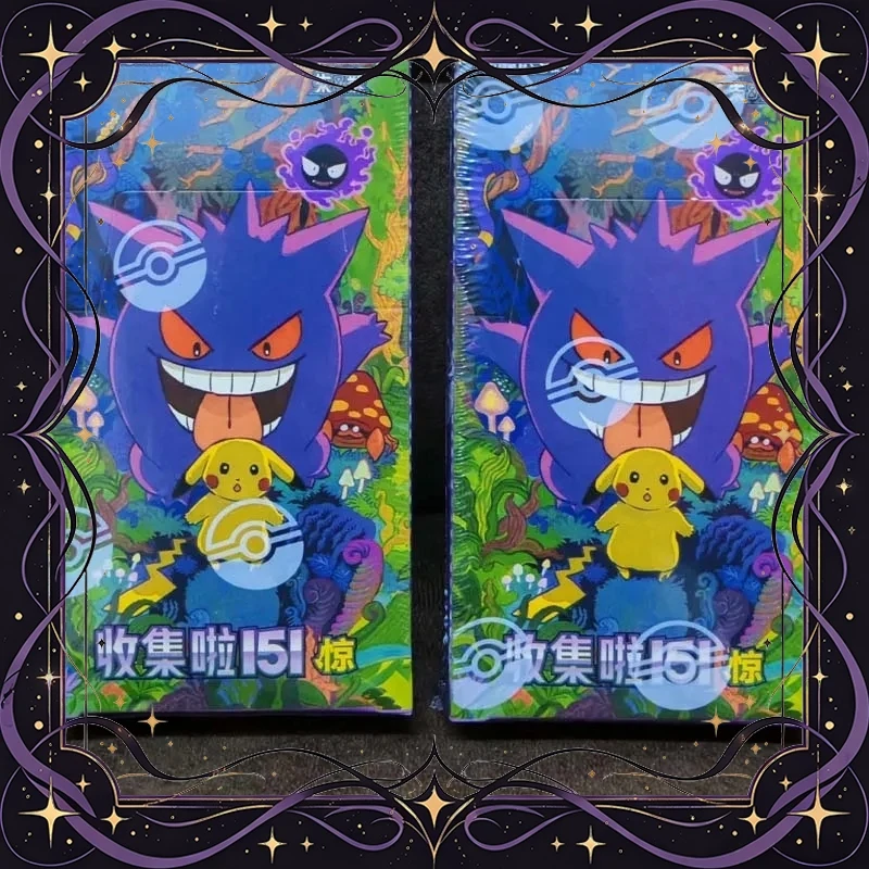 ポケモンptcg-スカーレット＆バイオレット-151-薄型-厚型ボックス-–-ポニータ＆ゲンガー入り、簡体字中国語版コレクタブルカード、ゲーム玩具