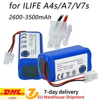 NEW 14.8V 3500mAh 14.4V 3200mAh Lithium Battery For ILIFE A4 A4s V7 A6 V7s Plus Robot Vacuum Cleaner ILife 4S1P real Capacity