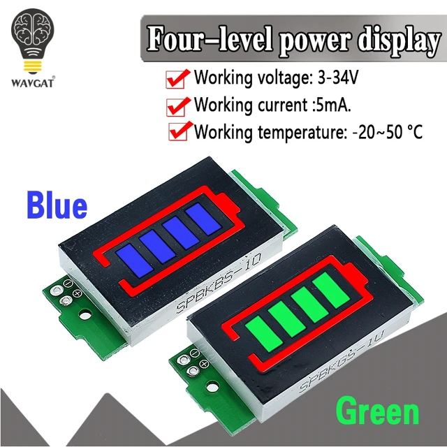 1S - 4S-8S Moduł wskaźnika pojemności pojedynczej baterii litowej 3,7 V 4,2 V Niebieski wyświetlacz Tester mocy akumulatora pojazdu elektrycznego Li-ion