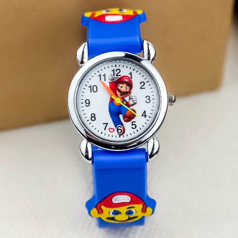 سوبر ماريو بروس كيد كوارتز ساعات المعصم للأطفال الساعات الإلكترونية لعب أنيمي ماريو سيليكون الساعات اكسسوارات هدية عيد ميلاد