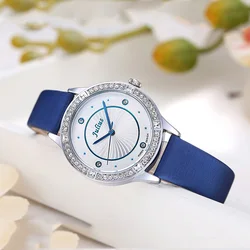 Coco Leaves Lady Women's Watch MIYOTA Quartz Hours Fashion Woman Clock Leather Bracelet Girl's Birthday Julius Gift No Box