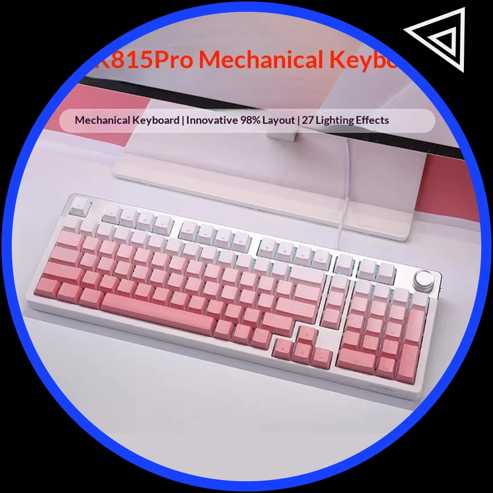 

Проводная клавиатура DAREU EK815PRO с полимерной пластиной позиционирования и точной настройкой осей для игровых клавиатур, аксессуары для ПК, подарки