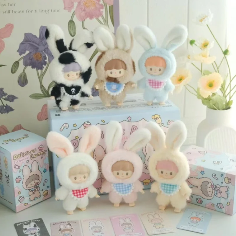 

Delicious Bunny Series Blind Box Vinyl Plush Doll Surprise Mystery Box Cute Action Figure Collection Model Toys Decor Girls Gift