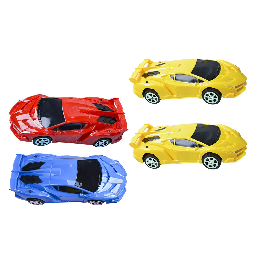 4Pcs Friction Powered Cars Adorable Inertial Vehicles for Baby Toddler Interactive Push Car Construction Design Kids Fun Present
