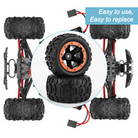 ABUM-4Pcs Large Tire Widening Tyre Wheel For Wltoys 144001 124016 124018 124019 12428 Haiboxing 16889 RC Car Upgrade Parts