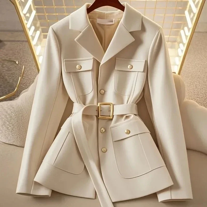 Frauen Anzug Jacke 2025, Frühling Herbst High-End-Temperament Damen Blazer Mantel Koreanische Version Mode Vielseitige Dame Oberbekleidung