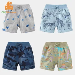 2025 Summer 2 3 4 5 6 8 10 Years European American Style Animal Print Children's Clothing Cotton Board Kids Baby Boy Shorts