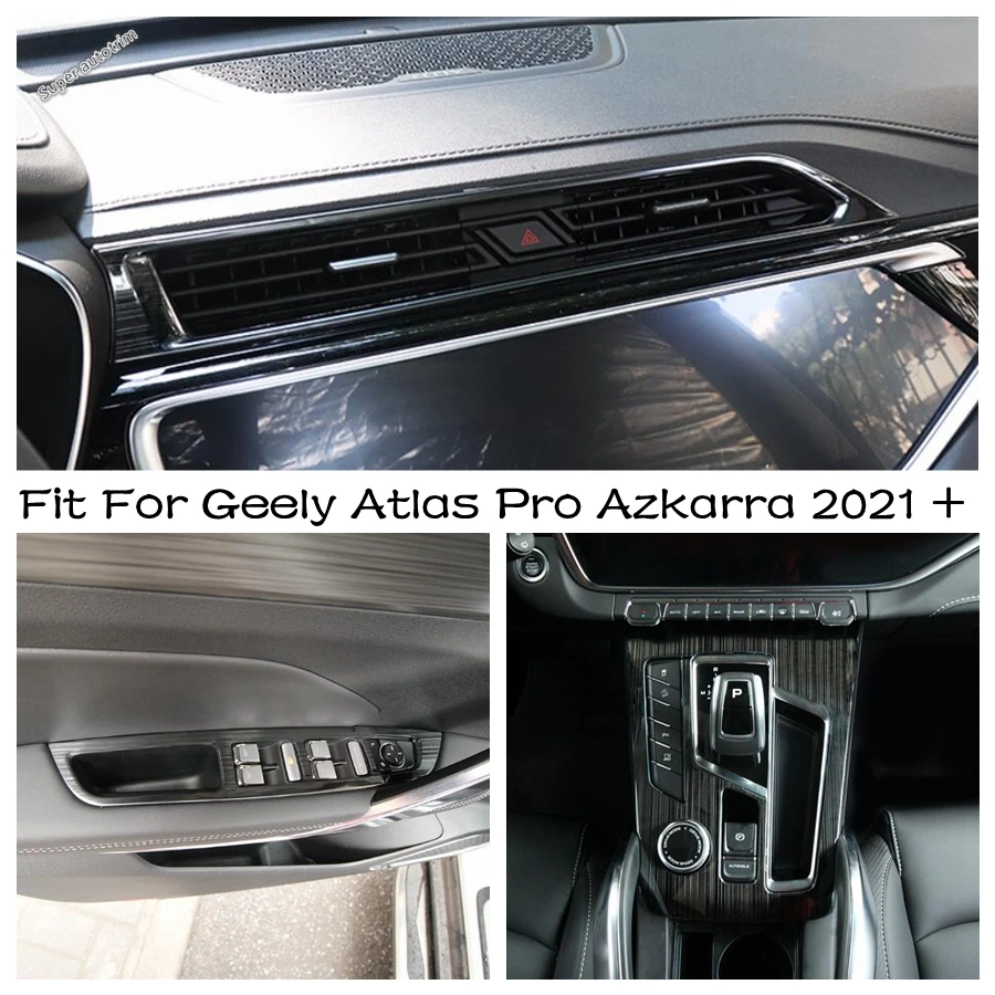 

Interior Refit Kit For Geely Atlas Pro Azkarra 2021 2022 Car Console Gear Shift Box Panel Window Lift Button Cover Air AC Trim