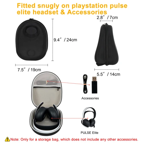 Imagen 2 del producto Nueva funda protectora dura portátil de EVA para Playstation 5 PS PULSE Elite PS5 auriculares inalámbricos bolsa de almacenamiento caja Estuche de transporte