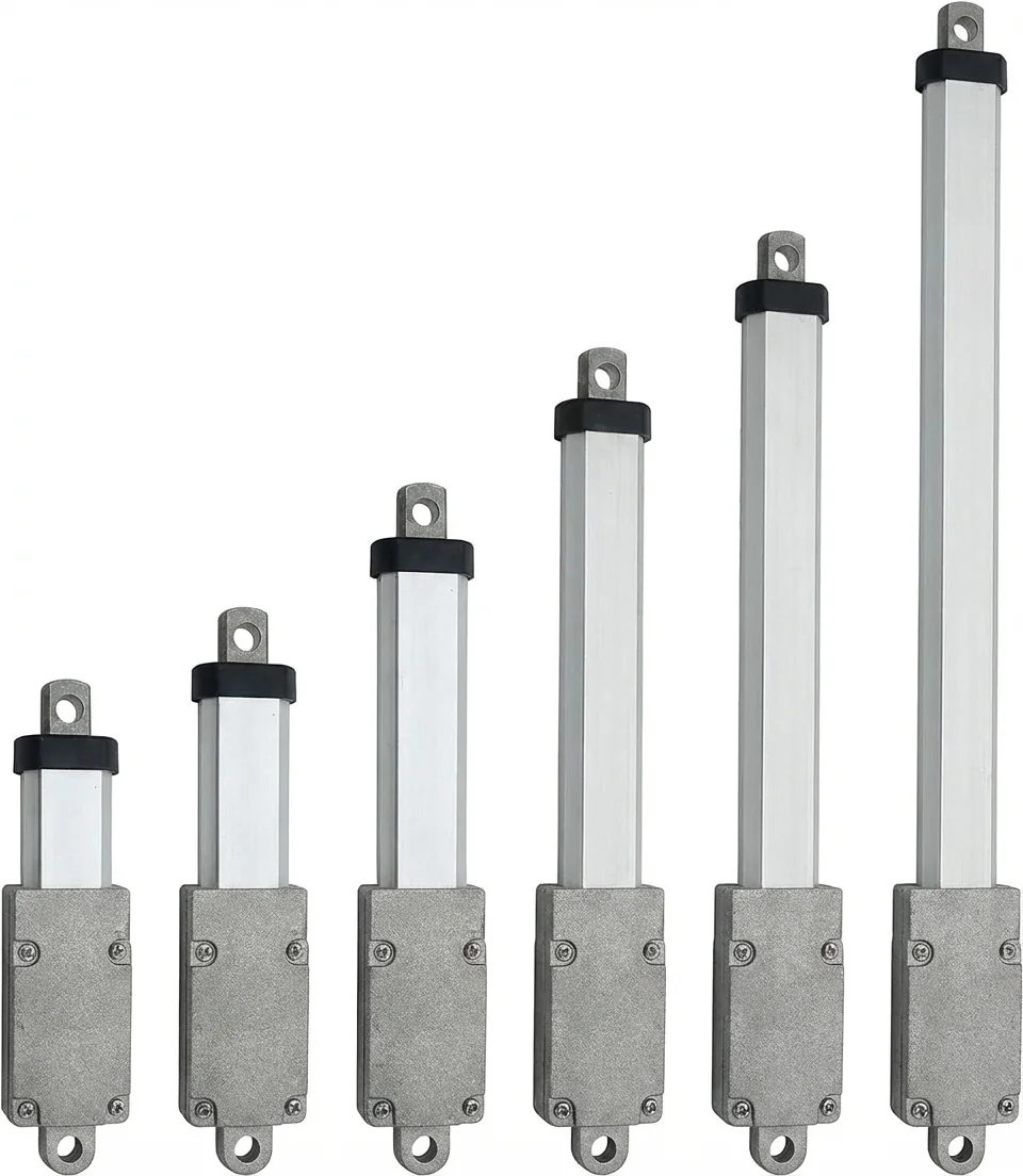 Multi Purpose Micro Linear Actuator 25mm Stroke 6V 12V 24V DC 30mm/s 32N Metal for Automation Equipment
