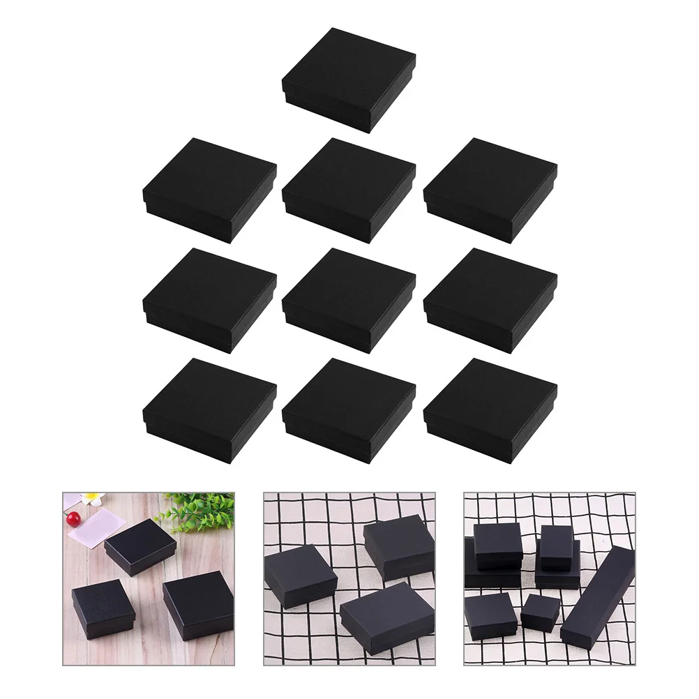 

10 шт., бумажная коробка для колец ручной работы, свадебный подарок на помолвку, держатель для ювелирных изделий, портативный органайзер, органайзер для колец, чехол для ушей