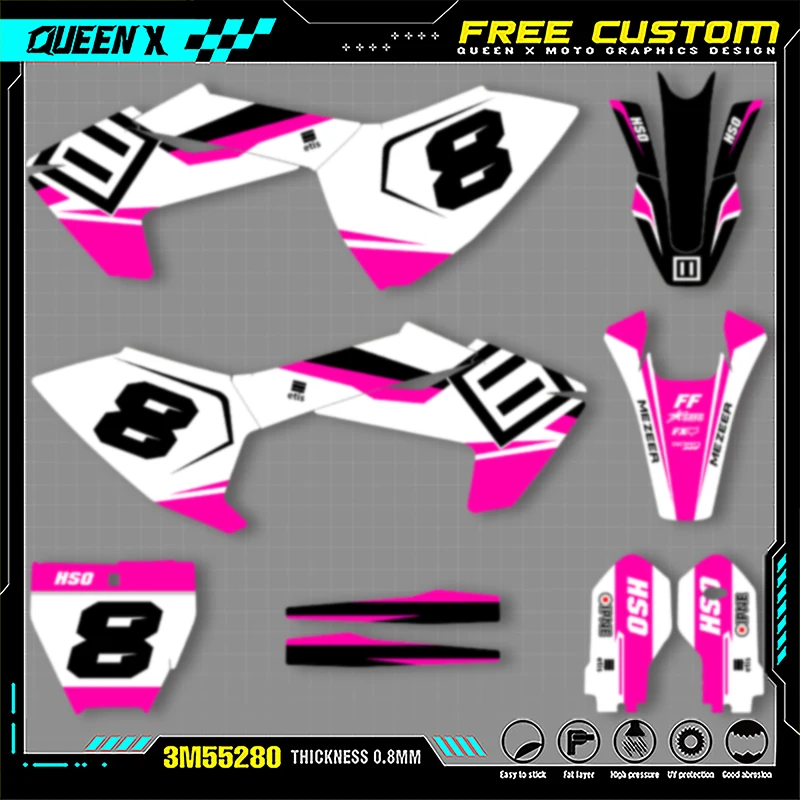 

Queen X MOTOR Graphics Stickers Decal Kits For Husqvarna TC85 2018 2019 2020 2021 2022 2023 013