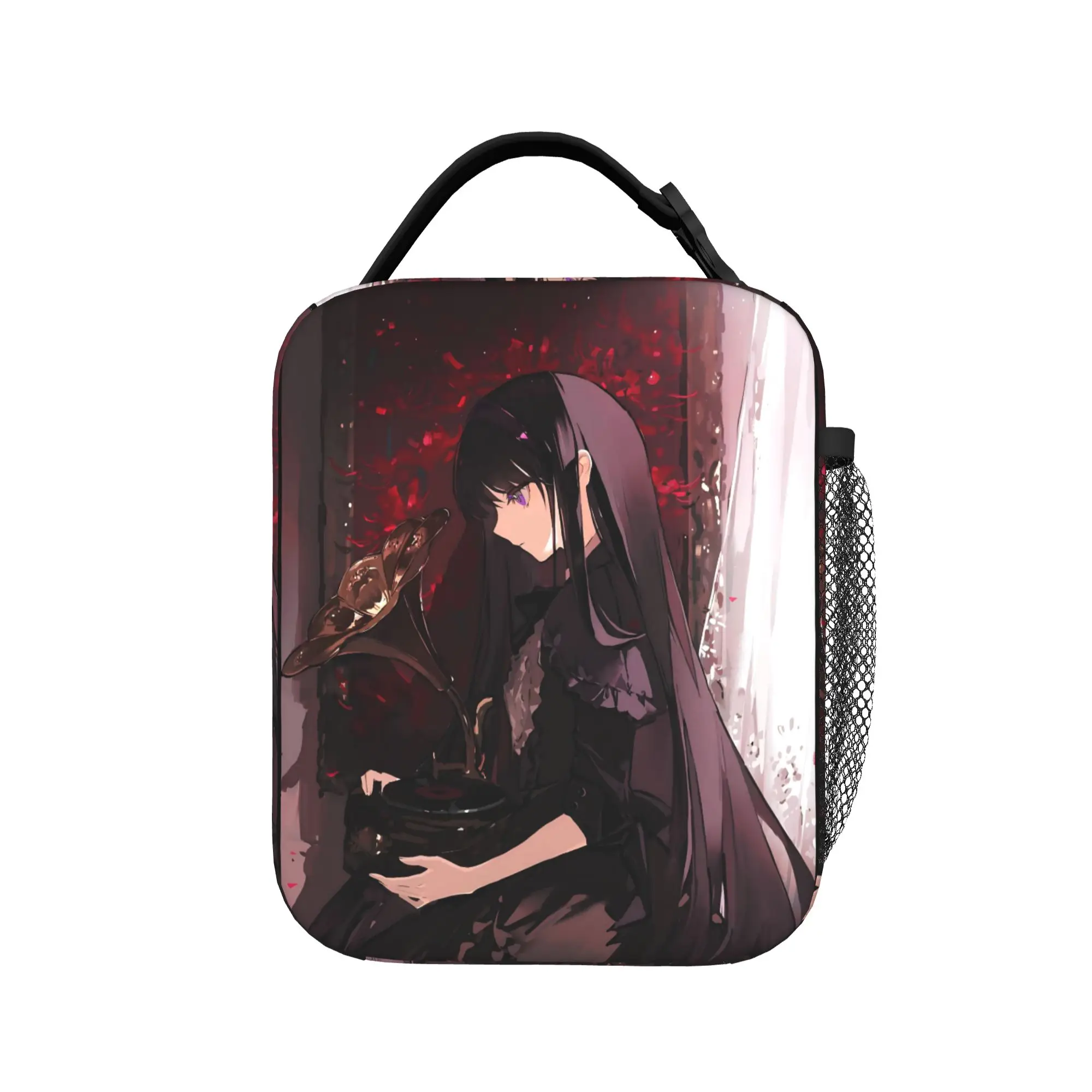 Puella Magi Madoka Magica Insulated Lunch Bag Cooler Bag Reusable,Lunch Container Akemi High Capacity Tote Lunch Box Food Bag