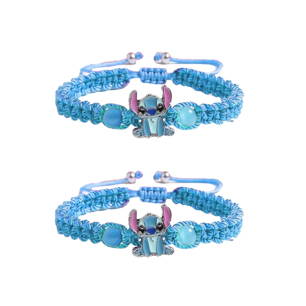 Stitch Disney Girls Anime Bracelet Cartoon Anime Figure Cute Wristand Ornaments Kids Toys Girls Birthday Gifts