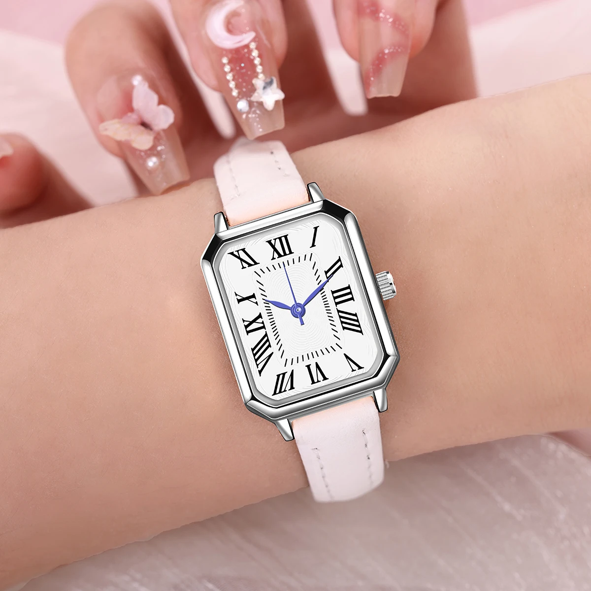 3pcs Women Watches Pu Leather Watch Set Women Clock Ladies Quartz Wristwatch Friends Family Festival Gift Valentine's Day
