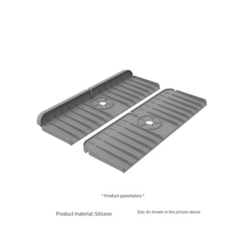 Silicone Faucet Mat Kitchen Sink Splash Guard Dish Soap And Sponge Holder Countertop Drying Pad for Bathroom view 5