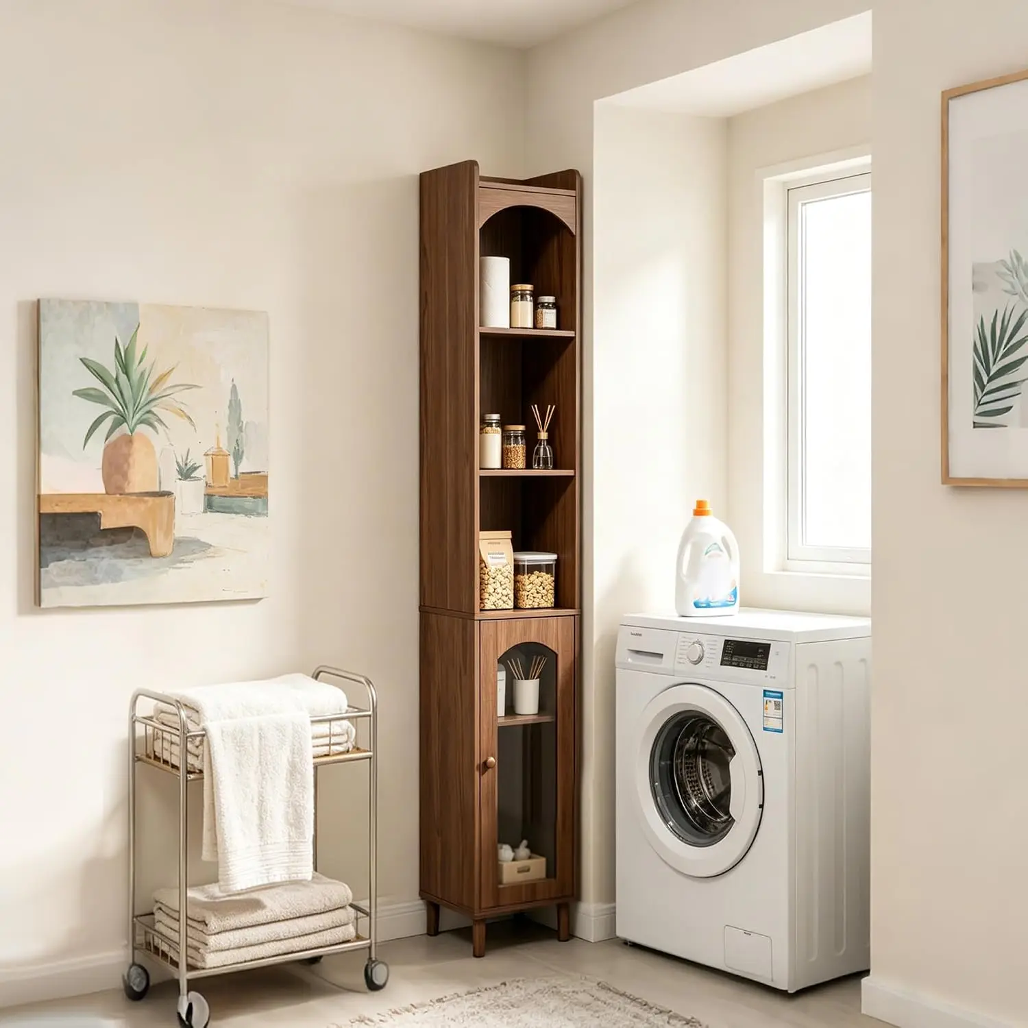 68.9" Tall Bathroom Storage Cabinet