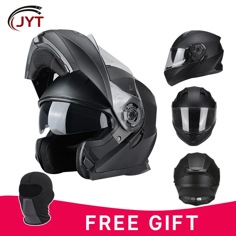 

Motorcycle Helmets Flip Up Full Face Helmet DOT Approved Four Seasons ABS Filp-up Safety Cap Men Women Moped