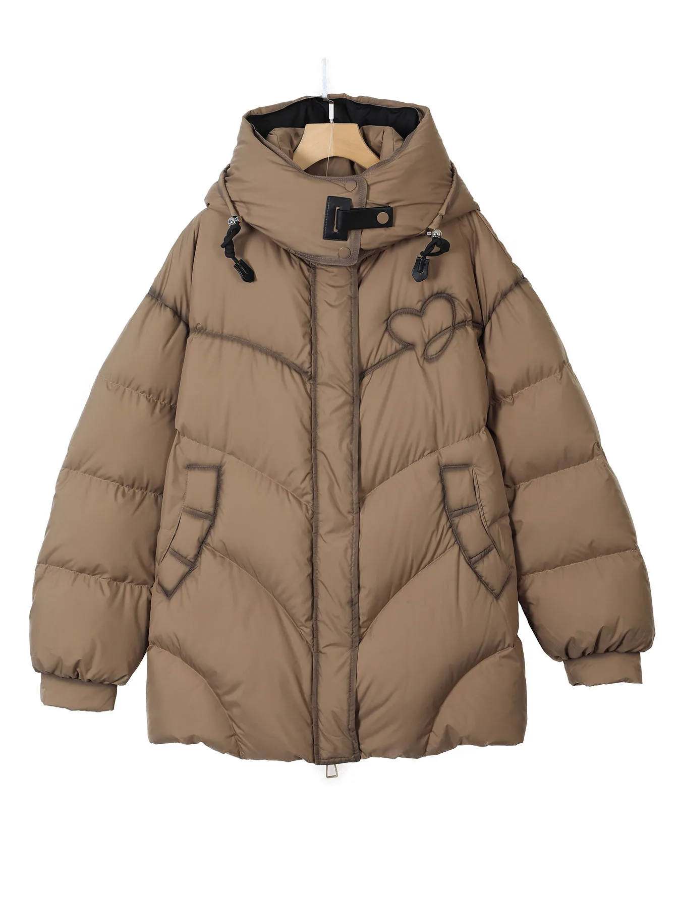 2025 New Maomaokong Luxury Spray color Women's Winter Puffer Coat Vest Brand Warm down Jacket with hood Clothing