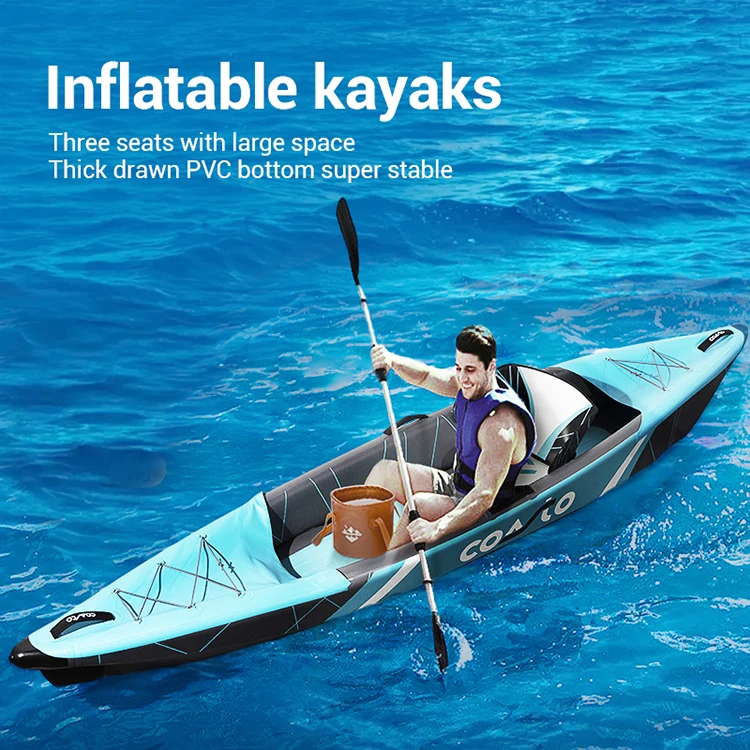 Popular 14ft 2 Person Seating Colorful Inflatable Kayak for Water Sport Fishing Explore Canoe/kayak