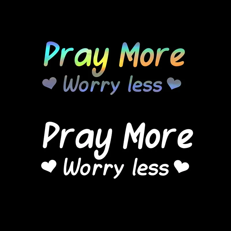 ملصق مرآة من Pray Worry Less، ملصقات سيارة للنساء، ملصق مرآة الإيمان، ملصق فينيل لطيف، ملصق مرآة سيارة مسيحية، ديني #4