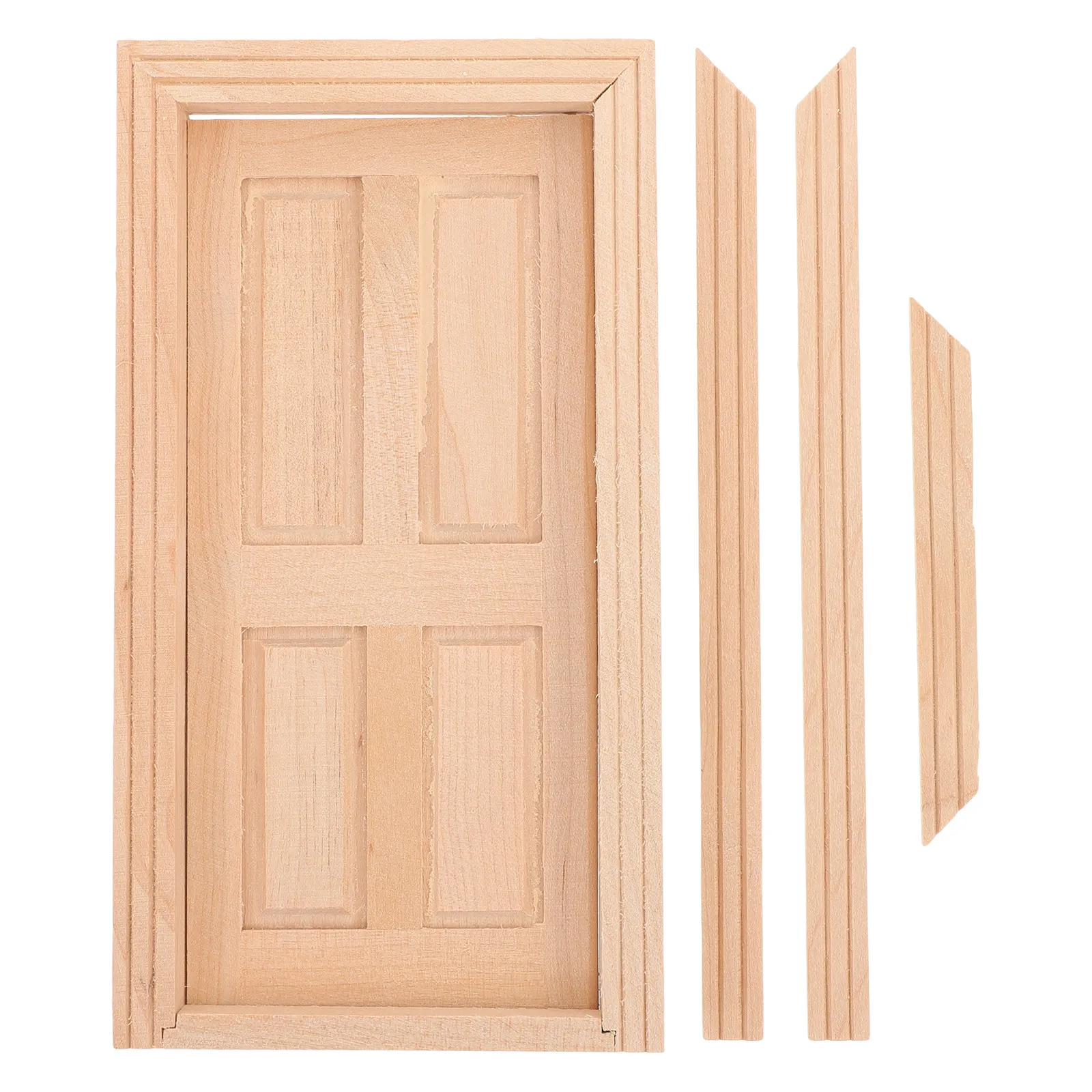

Wooden Mini House Door Highly Realistic Delicate Craft Miniature Door for Home Decor Dollhouse Furniture Accessories