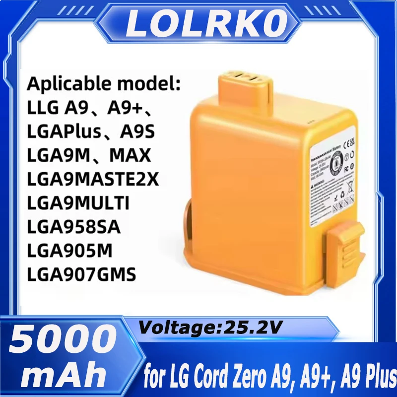 5000mAh Replacement Battery Compatied LG Cord Zero EAC63382204 A9,A9S,P9,A9K-CORE,A9MAX,A9T-Ultra,A9K-PRO,A9N,A9M,A9 Plus