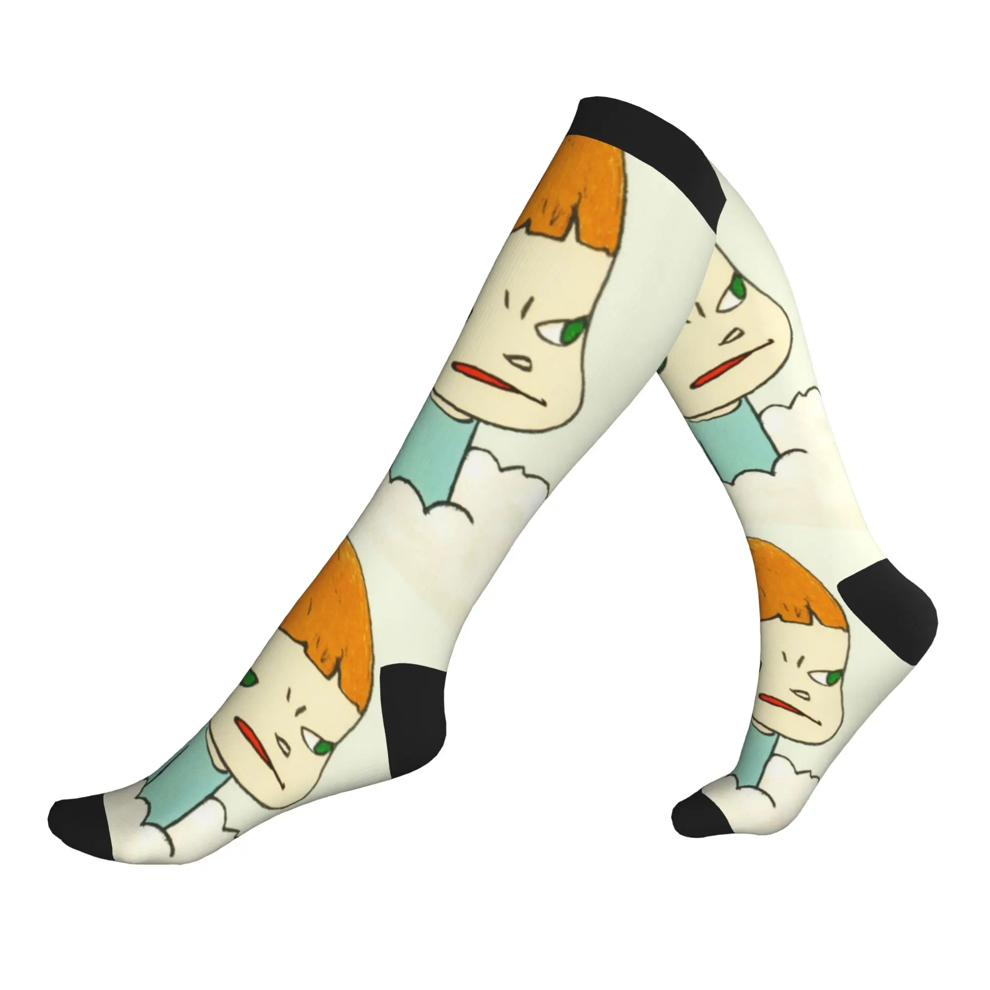 Fashion Yoshitomo Nara Japanese Manga Anime Socks Women Men Warm 3D Printed  Sports Basketball Sports Compression Socks
