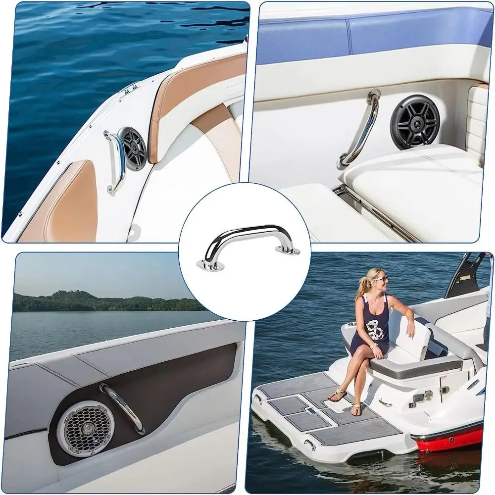

304 Stainless Steel Marine Grab Handle Marine Grade 316 Stainless Steel Boat Handrail Door Handrail Polished Finish
