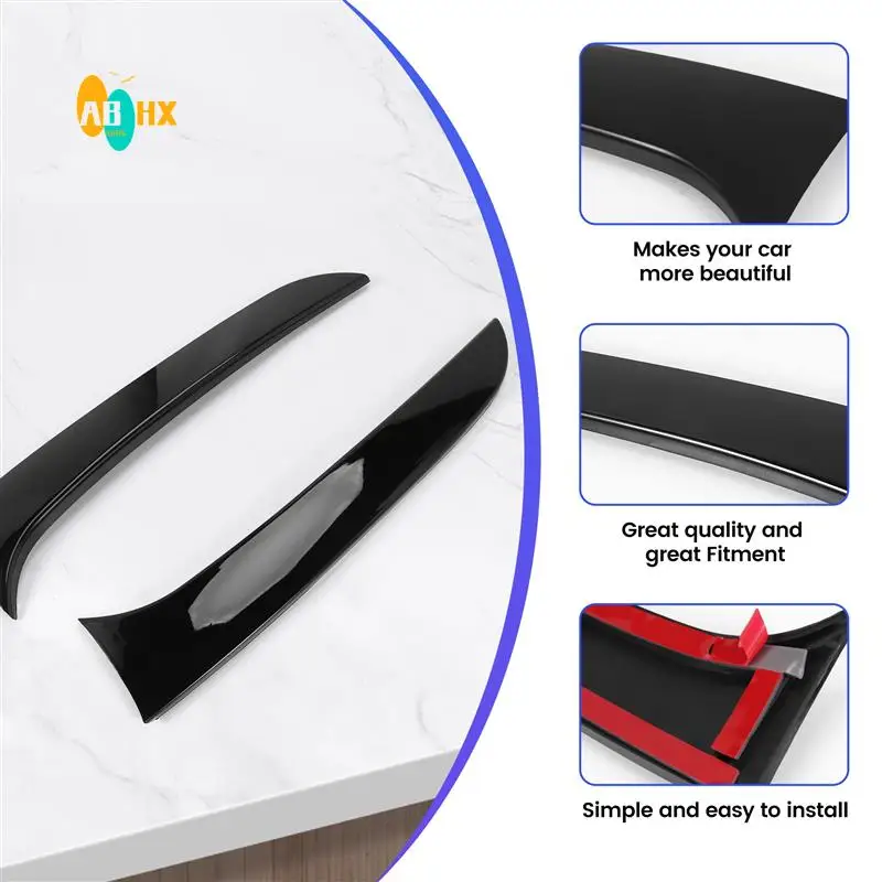 

ABHX-Rear Behind Window Spoiler Side Strip Cover Trim For-BMW 1 Series F20 F21 2012-2019 Exterior Refit Kit