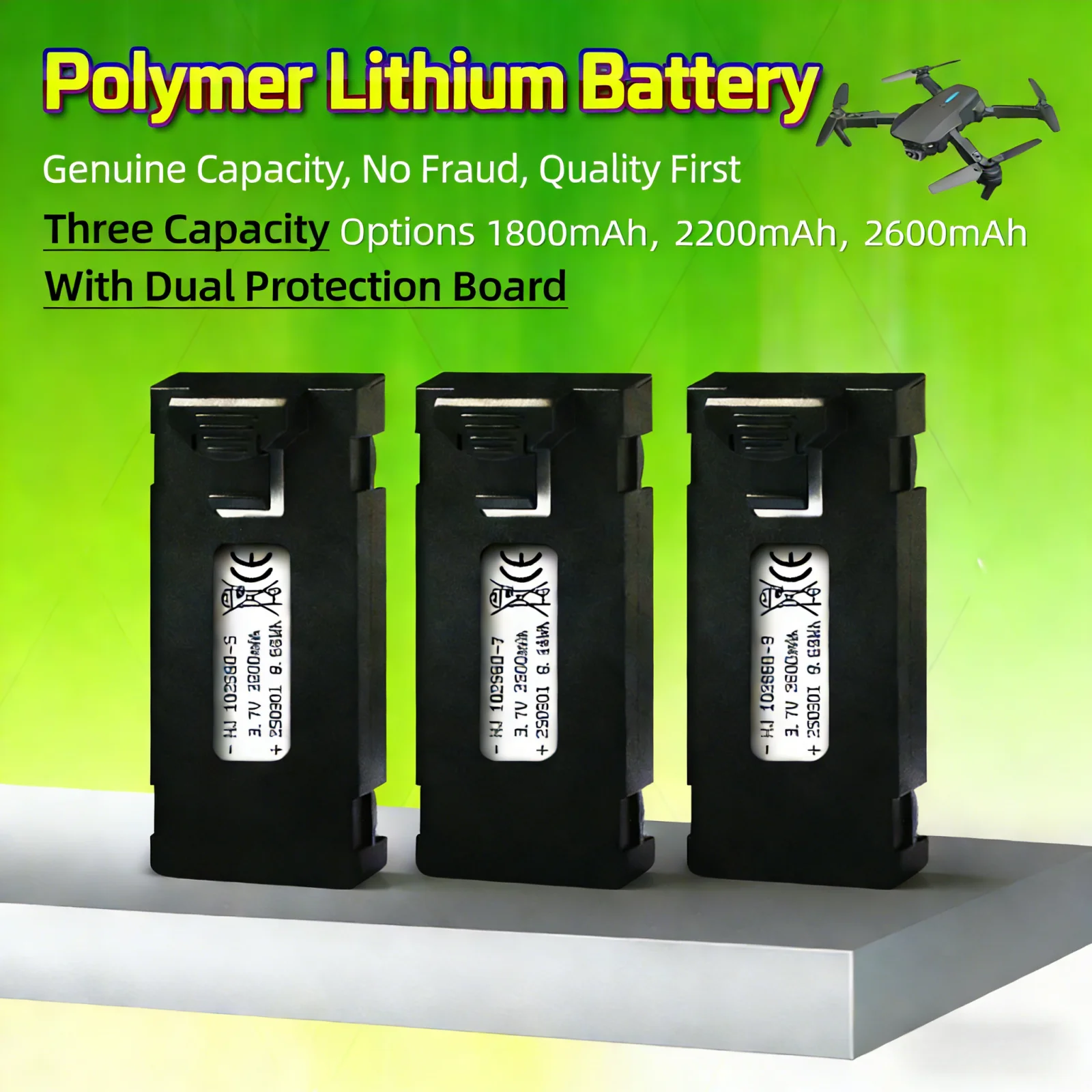 

3.7V 1800mAh Replacement Battery Compatible with E88 E88PRO Ls-E525 E525 PRO Mini Drone RC Quadcopter Spare Parts Accessory