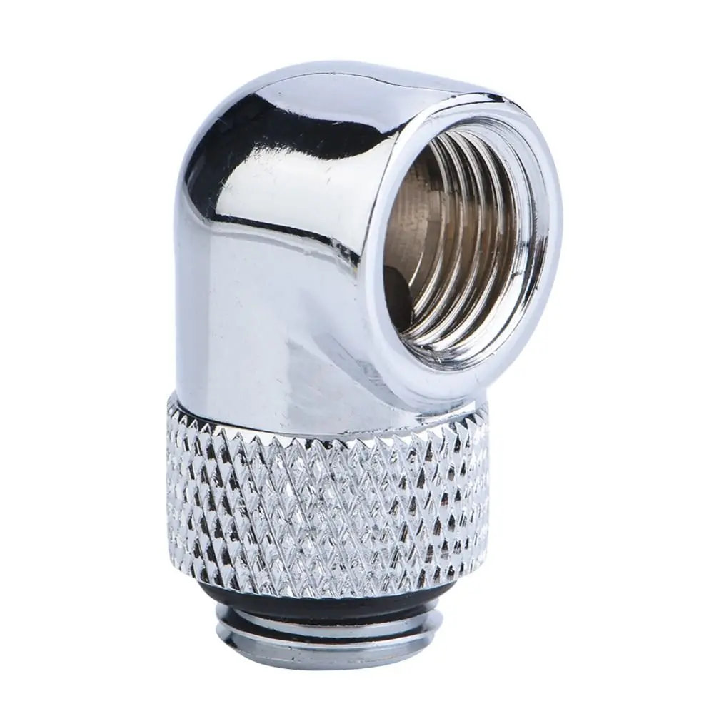 practical G1/4 Thread Rotary Tube Fitting Black/Silver Easy Screw PC Water Cooling Brass Fitting Computer Water Cooling